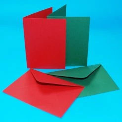 Craft UK C6 Red And Green Cards & Envelopes Pack Of 40
