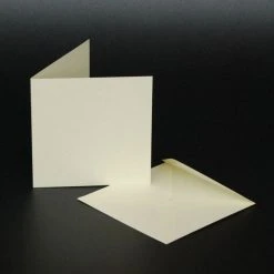 Craft UK 3x3 Cards And Envelopes 50 Pack Ivory