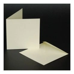 Craft UK 4x4 Cards And Envelopes 50 Pack Ivory