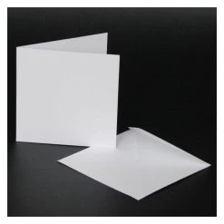 Craft UK Cards And Envelopes Craft UK 4x4 Cards And Envelopes 50 Pack White