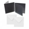 Craft UK 5x5 Cards And Envelopes 50 Pack Black