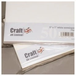 Craft UK 5x7 Envelopes 50 Pack Ivory