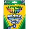 Childrens Colouring Pens And Pencils Crayola 8 Washable Crayons