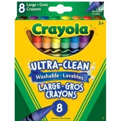 Childrens Colouring Pens And Pencils Crayola 8 Washable Crayons