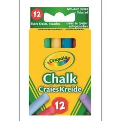 Childrens Colouring Pens And Pencils Crayola 12 Pack ANTI DUST COLOUR CHALKS