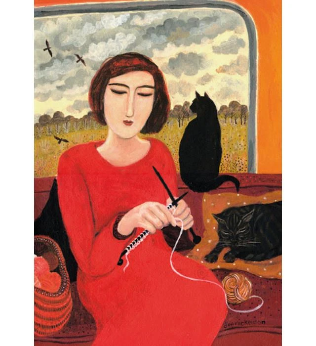Green Pebble Dee Nickerson -Dee Nickerson - Casting On Greetings Cards 3 Green Pebble Dee Nickerson -Dee Nickerson - Casting On Greetings Cards