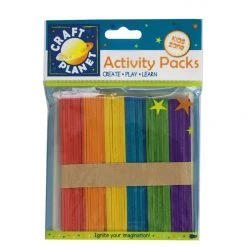 Craft Planet Lollipop Sticks (approx. 50pcs) - Assorted Colours