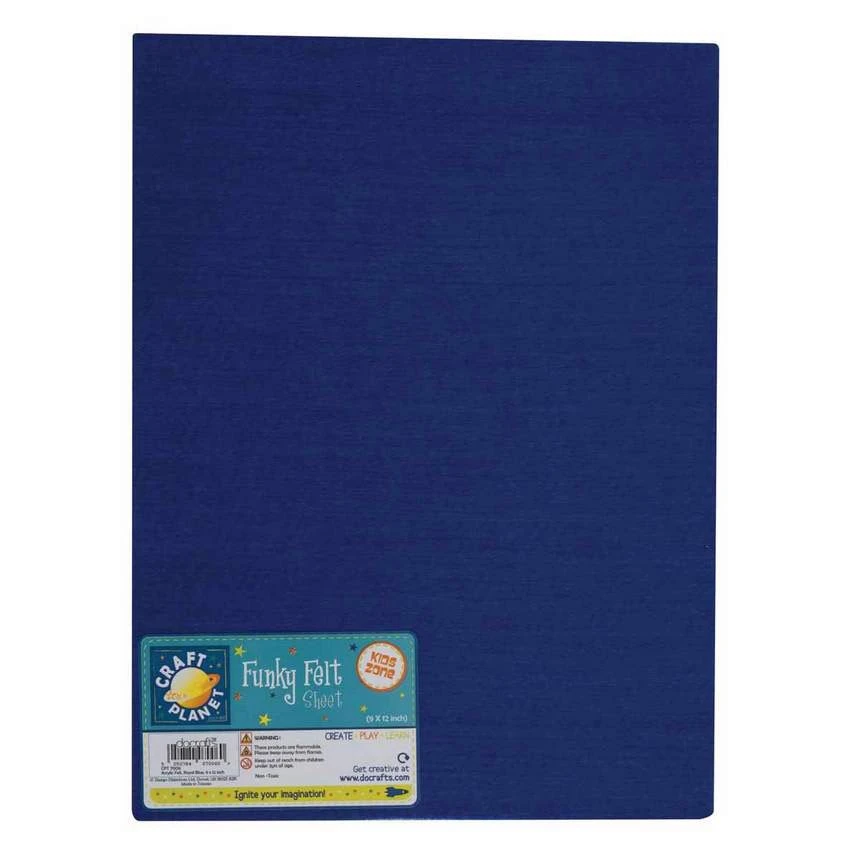 Craft Planet 9 X 12 Acrylic Felt - Royal Blue 3 Craft Planet 9 X 12 Acrylic Felt - Royal Blue
