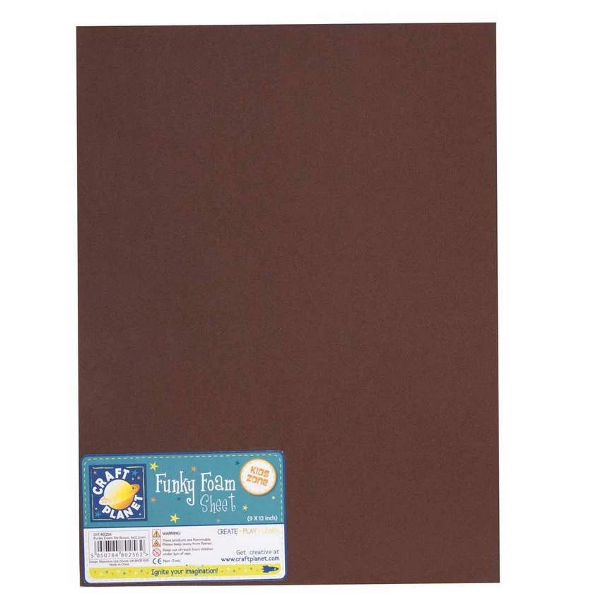 Craft Planet Funky Foam Sheet (2mm Thick) - Brown 3 Craft Planet Funky Foam Sheet (2mm Thick) - Brown