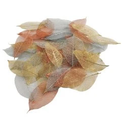 Papermania Skeleton Leaves (40pk) - Metallic Craft Embellishments