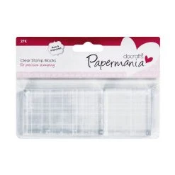 Papermania Clear Stamp Blocks (2pk) - 1.75 X 3 & 1.75 X 1.75