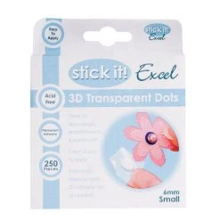 Excel 3D Stick It Transparent Glue Dots - Small (6mm)