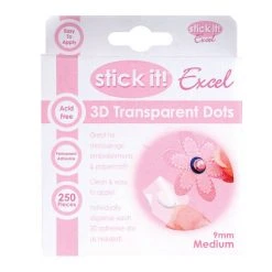 Glues & Adhesives Excel 3D Stick It - Transparent Glue Dots - Medium (9mm)