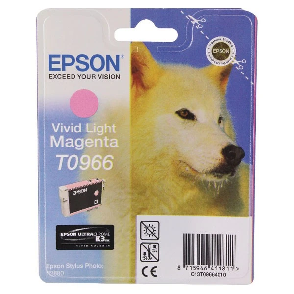 Epson T0966 Light Magenta Inkjet Cartridge C13T09664010 / T0966 Inkjet Cartridges 3 Epson T0966 Light Magenta Inkjet Cartridge C13T09664010 / T0966 Inkjet Cartridges