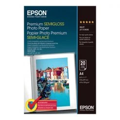 Epson A4 Premium Semi-Gloss Photo Paper C13S041332