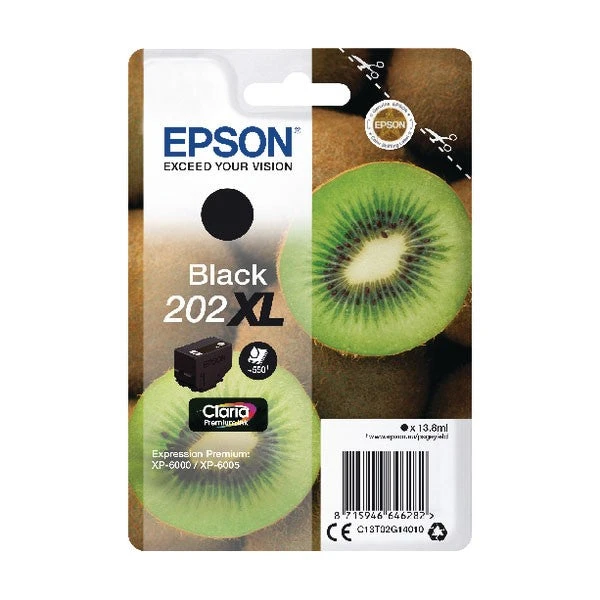 Epson 202XL Black Inkjet Cartridge C13T02G14010 3 Epson 202XL Black Inkjet Cartridge C13T02G14010