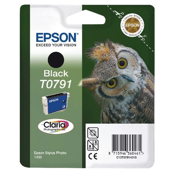 Inkjet Cartridges Epson T0791 Black Inkjet Cartridge C13T07914010 / T0791 3 Inkjet Cartridges Epson T0791 Black Inkjet Cartridge C13T07914010 / T0791