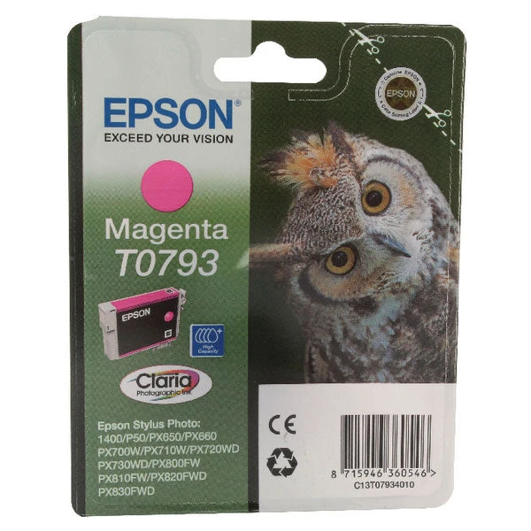 Epson T0793 Magenta Inkjet Cartridge C13T07934010 / T0793 Inkjet Cartridges 3 Epson T0793 Magenta Inkjet Cartridge C13T07934010 / T0793 Inkjet Cartridges