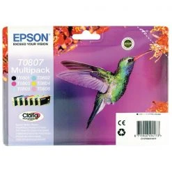 Inkjet Cartridges Epson Black /Cyan/Magenta/Yellow/Light Cyan/Light Magenta Photo Ink Value C13T08074011 / T0807