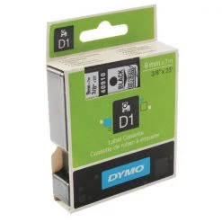 Dymo 40910 LabelMaker D1 Tape 9mm X 7m Black On Clear S0720670