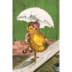 Museums & Galleries Easter Chick And Umbrella (single) Greetings Cards