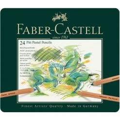 Faber-Castell Tin Of 24 Pitt Pastel Pencils