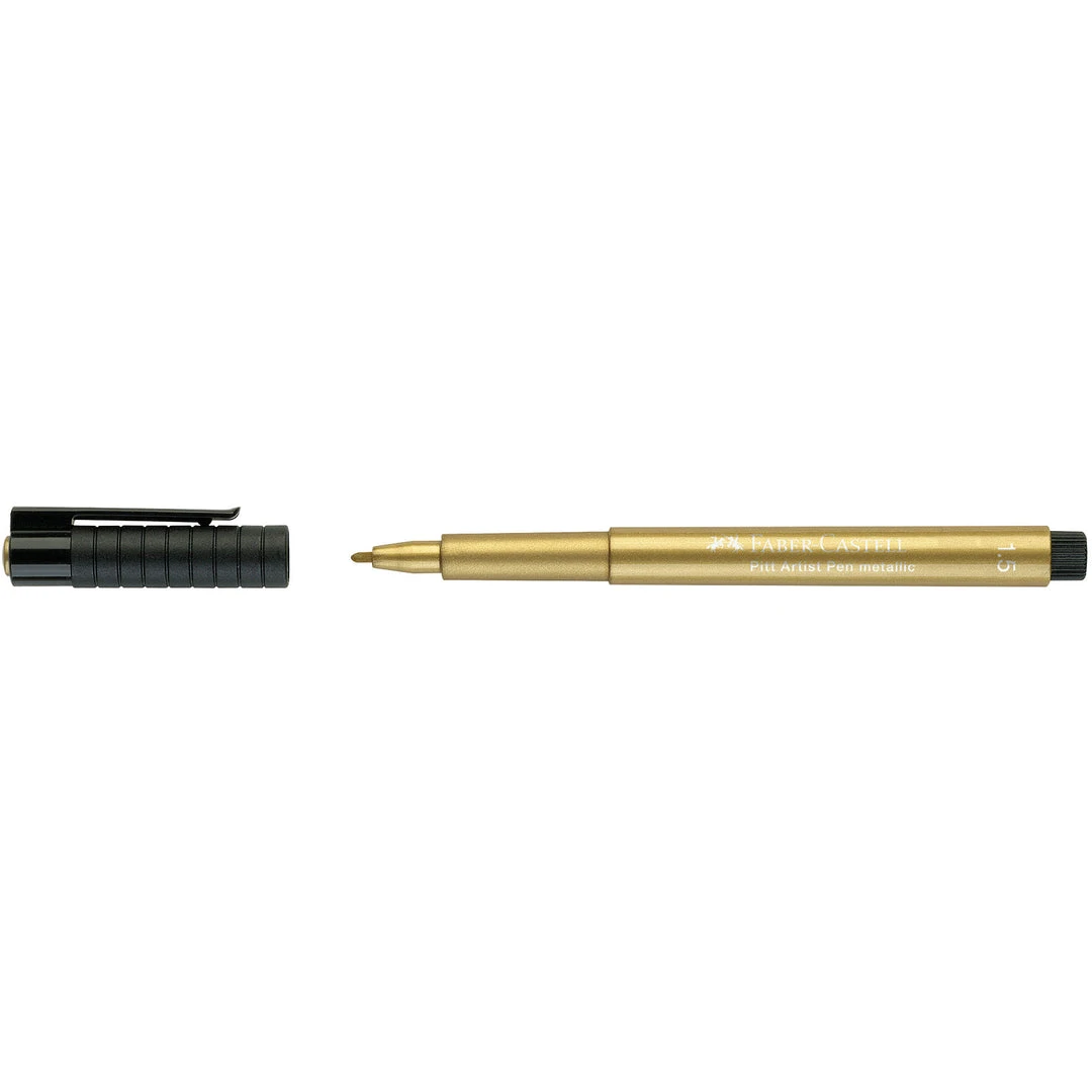 Faber-Castell PITT Artist Pen Bullet Tip Metallic Gold (250) 3 Faber-Castell PITT Artist Pen Bullet Tip Metallic Gold (250)