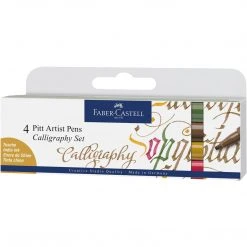 Faber-Castell Pitt Artist Pen Calligraphy Wallet Of 4 - Colours
