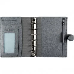Filofax Finsbury Pocket Organiser Slate Grey Leather Gifts