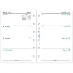 Diaries Filofax Pocket Week On Two Pages English Mid Year Aug 22 - Jul 23
