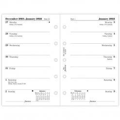 Filofax Diaries Mini Week Per Page 2022 Diary Refill 6 Filofax Diaries Mini Week Per Page 2022 Diary Refill