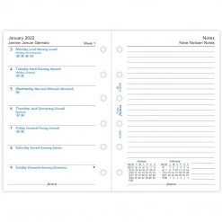 Filofax Diaries Pocket Week Per Page With Notes 4 Language 2022 Diary Refill