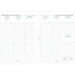 Filofax A4 Week On Two Pages 5 Language Column Format Appointments 2022 Diary Refill