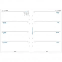 Filofax A5 Week On Two Pages Mid Year Aug 21 -Jul 22 Diary Refill