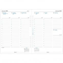 Filofax A5 Week On Two Pages Column Format Multi-fit 2022 Diary Refill Diaries 7 Filofax A5 Week On Two Pages Column Format Multi-fit 2022 Diary Refill Diaries