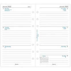 Filofax Personal Week On Two Pages Monday Start 2022 Diary Refill