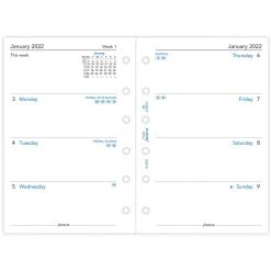 Filofax Pocket Week On Two Pages 2022 Diary Refill Diaries
