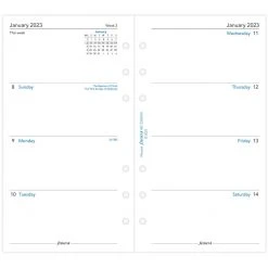 Filofax Week On Two Pages English Sunday Start 2023 Personal Diaries