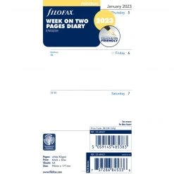 Filofax Week On Two Pages English Monday Start 2023 Personal