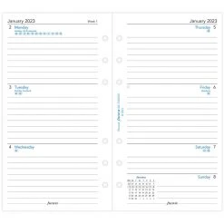 Diaries Filofax Week On Two Pages Ruled English 2023 Personal