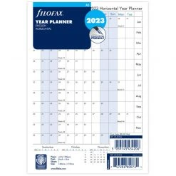 Diaries Filofax A5 Year Planner Horizontal 2023