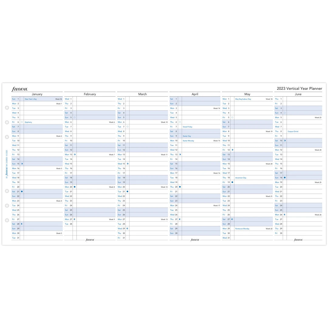 Filofax Diaries A5 Year Planner Vertical 2023 4 Filofax Diaries A5 Year Planner Vertical 2023