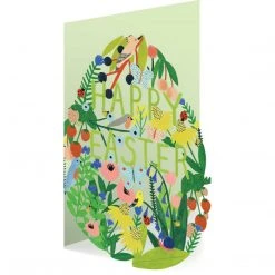 Roger La Borde Greetings Cards Card - Rlb/first Press Easter Egg Garden Laser