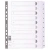 Filing & Folders Exacompta Guildhall Mylar Index 1-10 A4 White MWD1-10Z