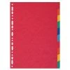 Exacompta Multicoloured A4 Maxi Recycled Dividers 10-Part 2110E