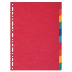 Exacompta Multicoloured A4 Maxi Recycled Dividers 10-Part 2110E