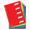 Filing & Folders Exacompta Polypropylene 5 Part Dividers A4 Assorted 4905E