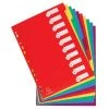 Exacompta Polypropylene 10 Part Dividers A4 Assorted 4910E Filing & Folders