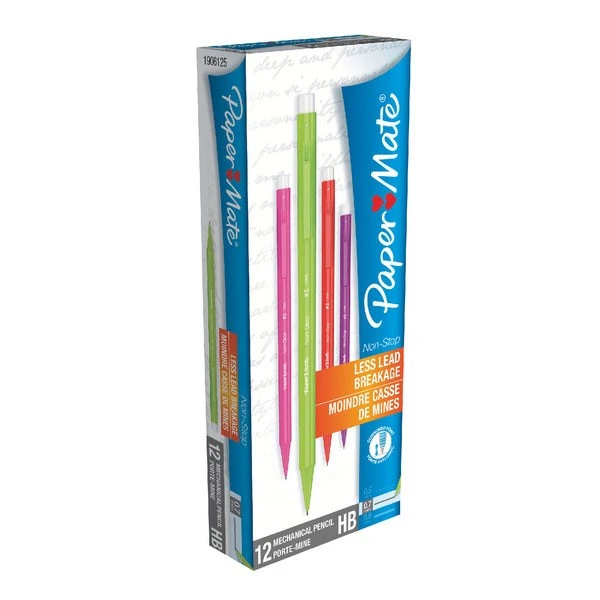 Paper Mate Childrens Colouring Pens And Pencils PaperMate Non-Stop Automatic Pencils 0.7 HB Neon 1906125 3 Paper Mate Childrens Colouring Pens And Pencils PaperMate Non-Stop Automatic Pencils 0.7 HB Neon 1906125