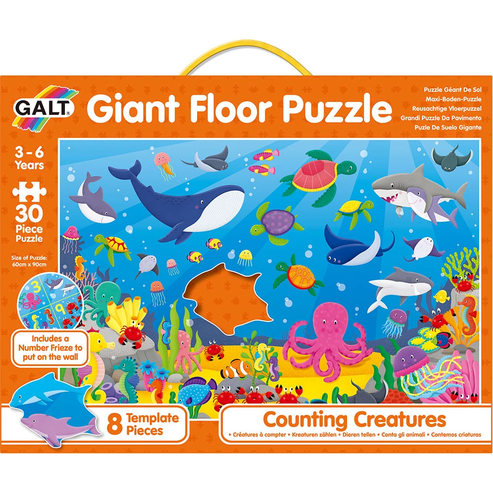 Contemporary And Traditional Jigsaws GALT Giant Floor Puzzle - Counting Creatures 3 Contemporary And Traditional Jigsaws GALT Giant Floor Puzzle - Counting Creatures